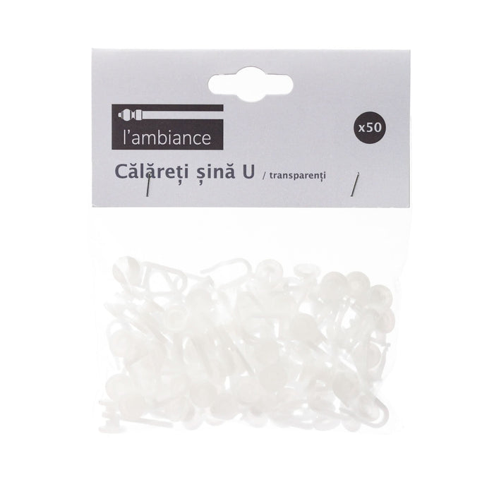 Set 50 calareti pentru sina U, culoare alb WALTI