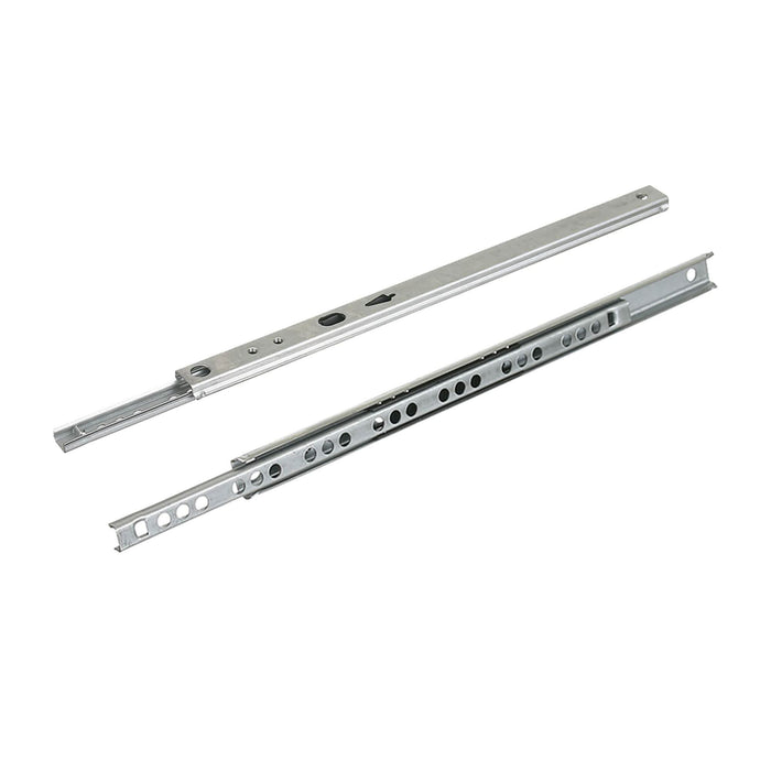 Glisiere sertar, glisare partiala, cu bile, 438/17 mm, nichelate (set 2 buc) WALTI