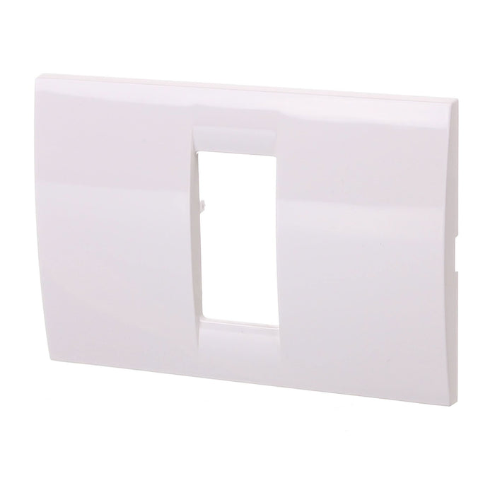 Rama decorativa simpla Gewiss Virna, pentru aparataj modular, IP20, alba WALTI