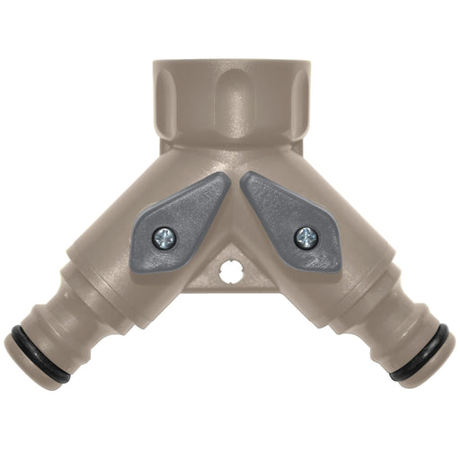 Distribuitor apa Jardibric, pentru furtun gradina, cu 2 cai, cu robinet, ABS, 19 mm - WALTI WALTI