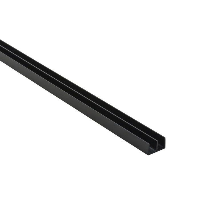 Profil U PVC, 10 x 18 x 1 mm, L = 2 m, negru mat WALTI
