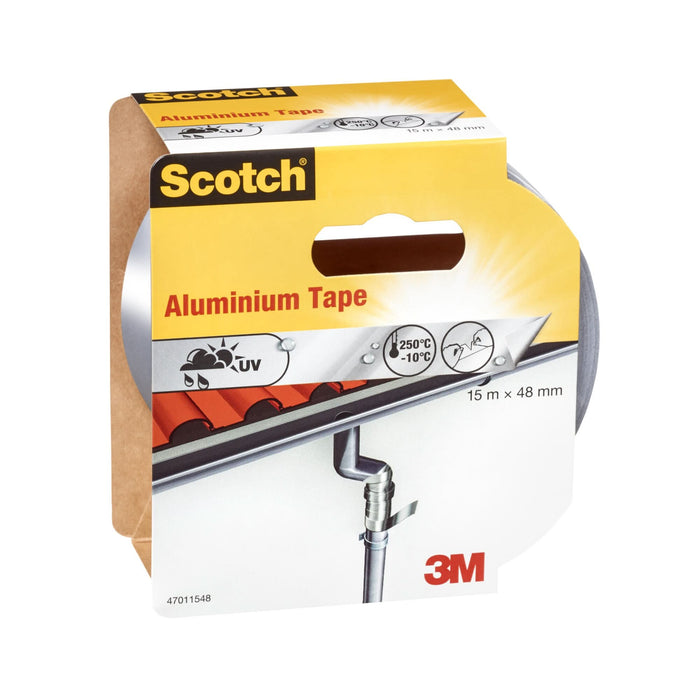 Banda de reparare Scotch, din aluminiu, 48 mm x 15 m, gri WALTI