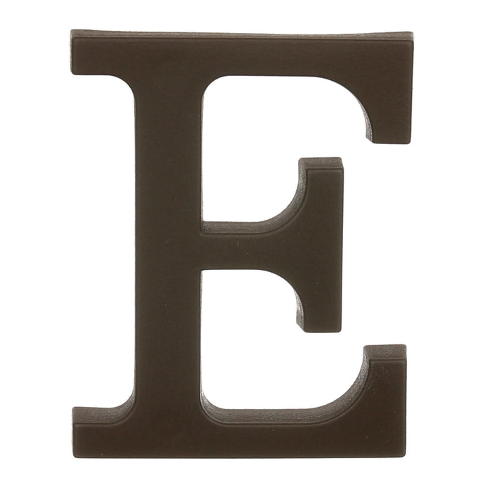 Litera casa "E", pentru poarta/usa, cu insurubare, plastic, 90 mm, maro WALTI