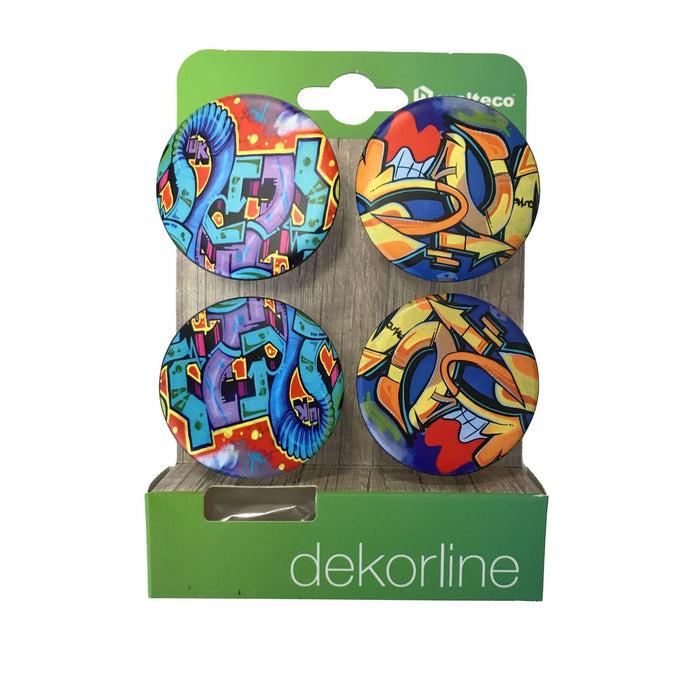 Buton mobila Grafitty, Ø 50 mm, ceramica, vopsit (set 4 buc) WALTI