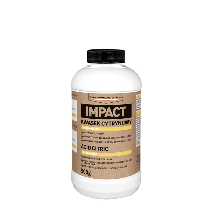 Acid citric pudra, pentru detartrare suprafete si indepartare pete rugina, Impact, 500 G WALTI