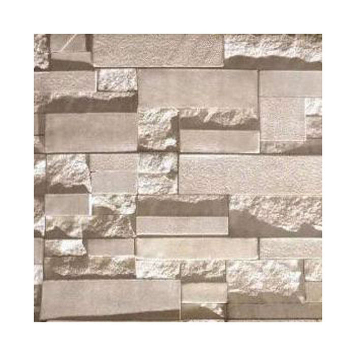 Panou decorativ autoadeziv pentru perete, model piatra crem, 70 x 77 cm WALTI