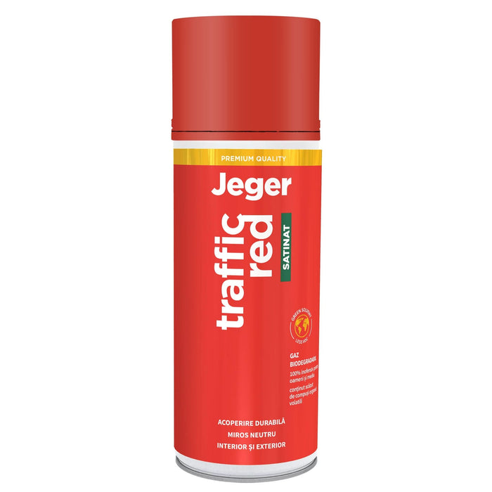 Vopsea spray Jeger, universal, rosu, satin, 400 ml WALTI