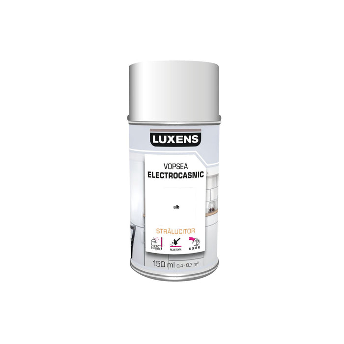 Vopsea spray Luxens, pentru electrocasnice, alb, lucios, 150 ml WALTI