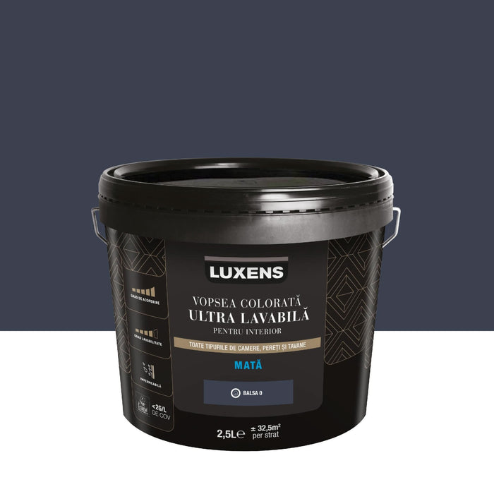 Vopsea ultralavabila colorata Luxens, de interior, 2.5 L, balsa 0, aspect mat WALTI