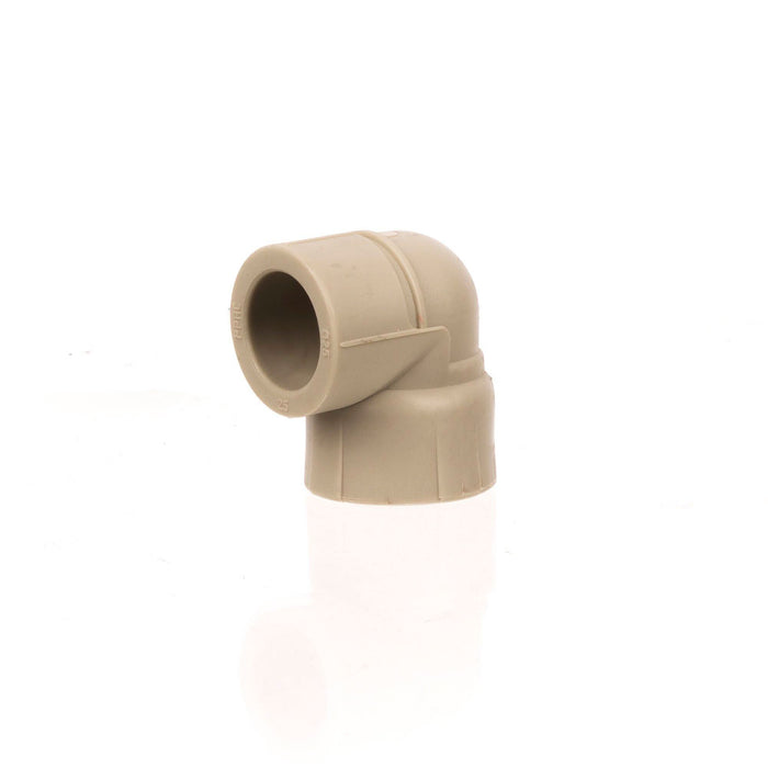 Cot teava PPR, 90 grade, filet interior, Ø 25 mm x 1/2', PN25, gri WALTI