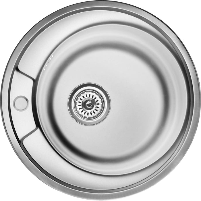 Chiuveta bucatarie din inox, D 51 cm, adancime cuva 17.5 cm, incastrabila WALTI