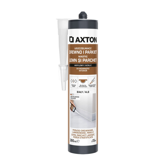 Mastic Axton, pentru lemn si parchet, alb, 280 ml WALTI