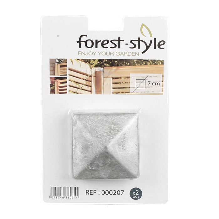 Piramide galvanizate, 70 x 70 mm, negre (set 2 buc) WALTI