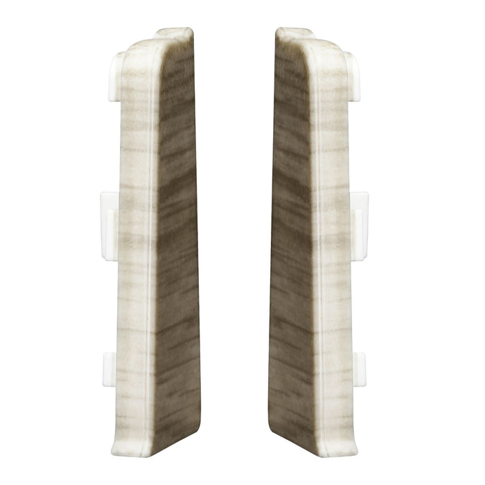 Terminatii pentru plinta PVC, 60 mm, Mack 60.03, stejar Loft, 2 buc/pachet WALTI