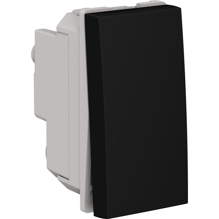 Buton cu revenire Himel, 1 modul, negru WALTI