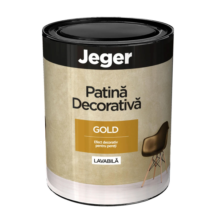 Patina decorativa Jeger, pentru efect, Aurie, 0.75 L WALTI