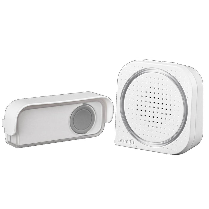 Kit sonerie fara fir Lexman, 85 dB, alimentare cu baterii, alb WALTI