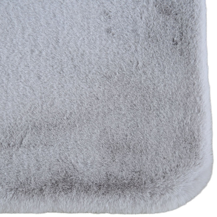 Covor Inspire Bianca, imitatie blana iepure, poliester, 60 x 110 cm, gri WALTI