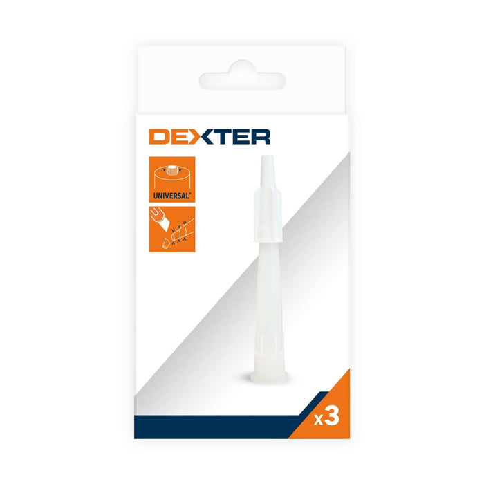 Set rezerve pipe aplicare Dexter, pentru presa de silicon, plastic, 3 bucati WALTI