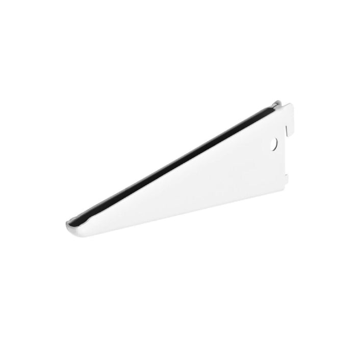 Suport dublu pentru raft pe sina, 220 mm, alb WALTI