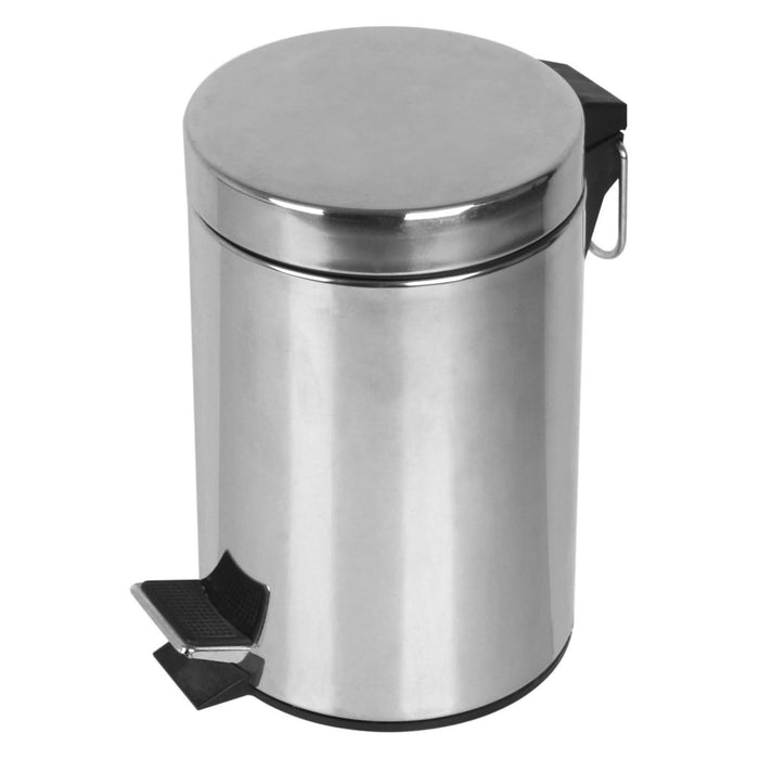 Cos de gunoi Sensea Urban, pentru baie, 3 L, cu pedala, forma rotunda, inox mat WALTI