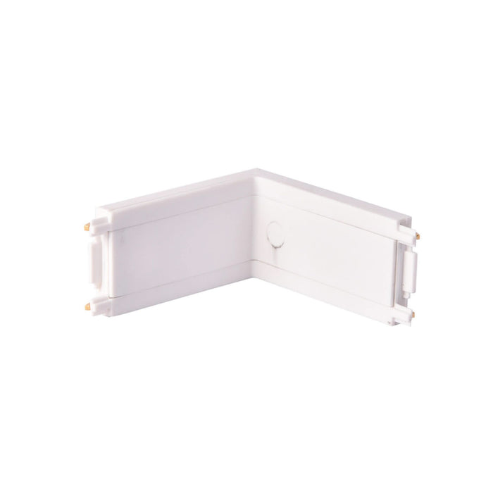 Conector de colt pentru sina magnetica, alb WALTI