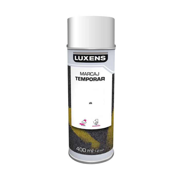 Vopsea spray Luxens, pentru marcaj temporar, alb, mat, 400 ml WALTI