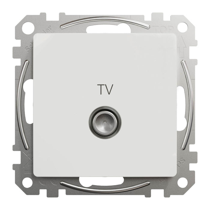 Priza TV (RJ) Sedna New, de capat, 4dB, clasica, IP20, alba WALTI