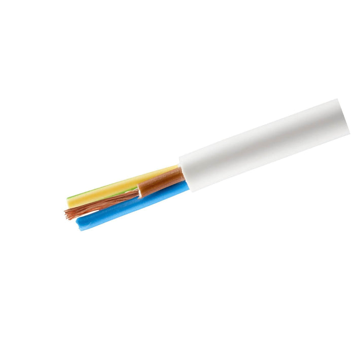 Cablu electric MYYM, 3 x 0.75 mm², 10 m, alb WALTI