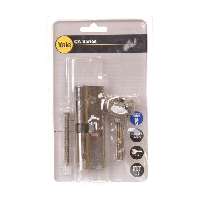 Cilindru alama Yale, 6 pini, 45 x 45 mm, 5 chei WALTI