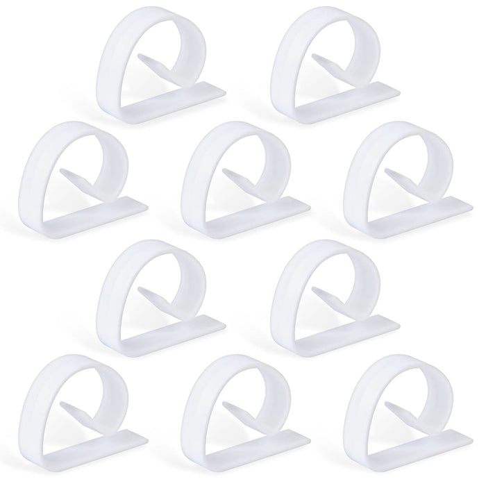 Clesti pentru fata de masa, din plastic, 4 x 5 x 1 cm, alb (set 10 buc) WALTI