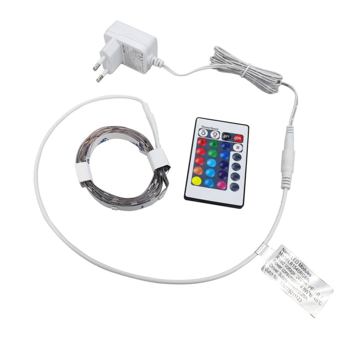 Kit banda LED, 1.5m, 4.5 W, RGB, 24 V, cu telecomanda WALTI