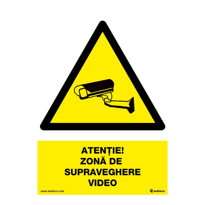Indicator informare supraveghere video, dimensiune 210 x 297 mm WALTI