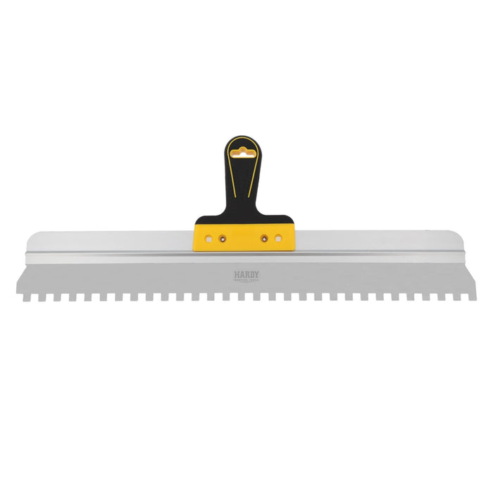 Spaclu dintat din otel pentru tencuit, Hardy, maner plastic, 10 x 10 mm WALTI