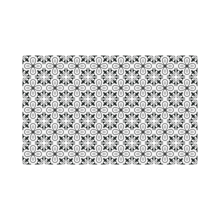 Covoras de bucatarie Inspire Adrianie, din PVC, 50 x 80 cm, alb/negru WALTI