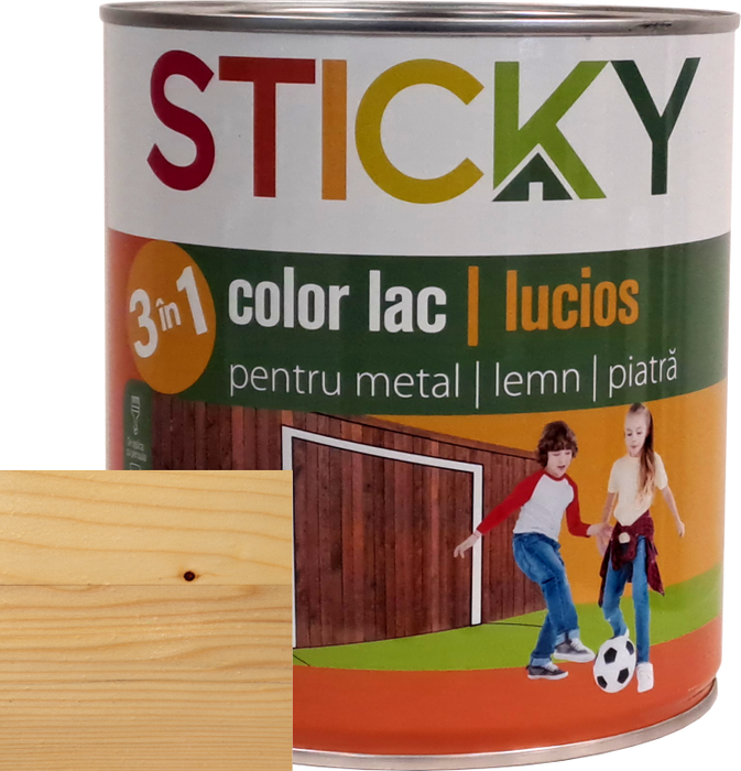 Lac protector lemn Sticky, alchidic, lucios, incolor, 2.5 L WALTI
