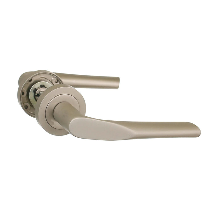 Maner tip rozeta pentru usa interior, Irys, aluminiu, argintiu WALTI