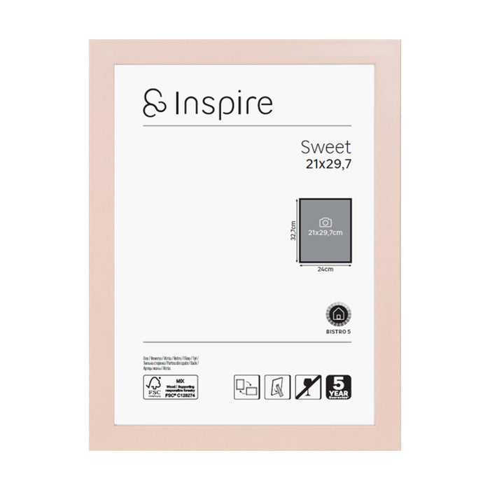 Rama foto Inspire Sweet, 21 x 29.7 cm, plastic, roz WALTI