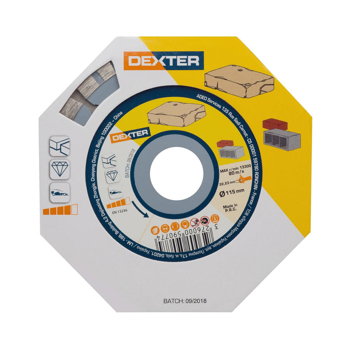 Disc diamantat Dexter, pentru piatra, Ø 115 mm WALTI