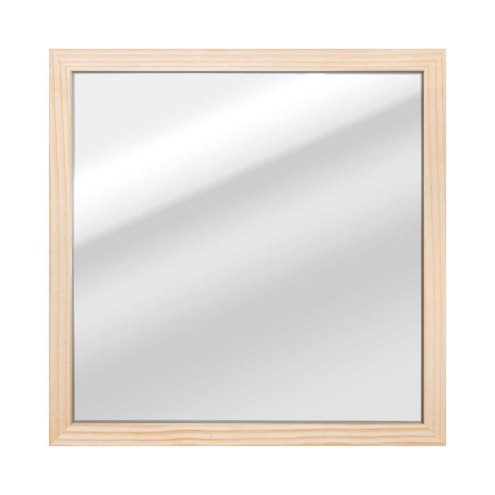 Oglinda decorativa Inspire, 30 x 30 cm, rama lemn, natur WALTI