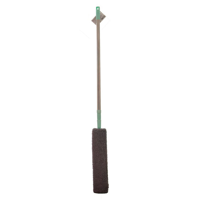 Mop plat flexibil pentru praf, cu coada metalica si laveta microfibra, Momflex WALTI