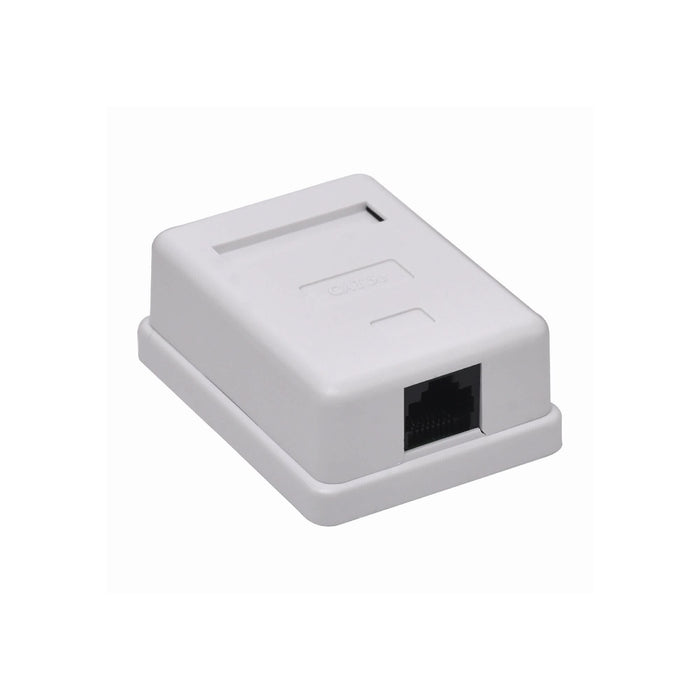 Priza date (RJ45), montaj aplicat, un port, interior, IP20, alba WALTI