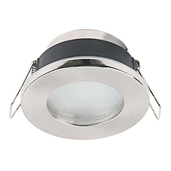 Spot incastrat Lecco, fix, GU10, 50 W, rotund, argintiu, IP65 WALTI