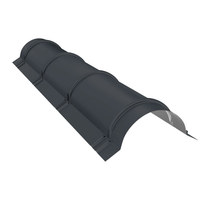 Coama rotunda, 2000 x 230 x 0.50 mm, gri, mat WALTI