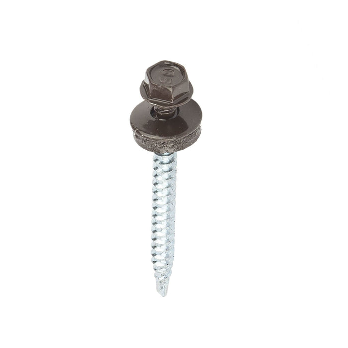 Surub tabla, autoforant, cap hexagonal, 4.8 x 55 mm, maro, vrac WALTI