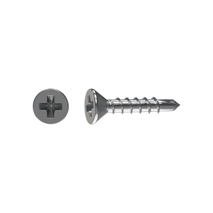 Surub autoforant, cap inecat, inox C1, 4.8 x 19 mm (set 14 buc) WALTI