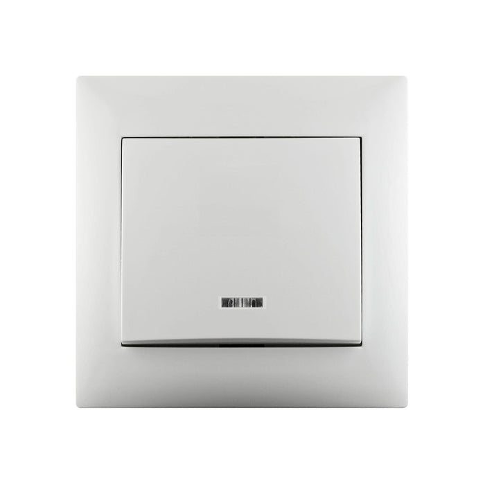 Intrerupator simplu Lexman Lika, clasic, cu led, IP20, alb WALTI