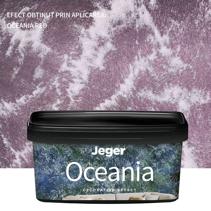 Vopsea decorativa Jeger, efect Oceania , 1L Rosu WALTI