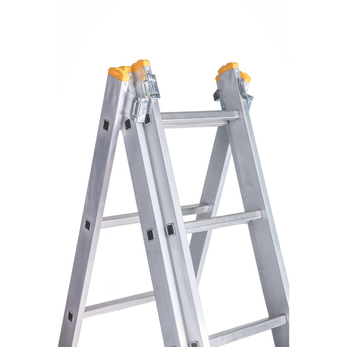 Scara aluminiu AXXA, 3 tronsoane, 3 x 7 trepte WALTI