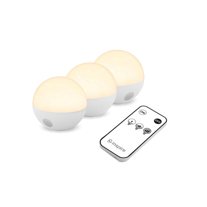Set 3 lampi Caspe, 300 lm, lumina calda, 3000K, cu telecomanda, IP54 WALTI